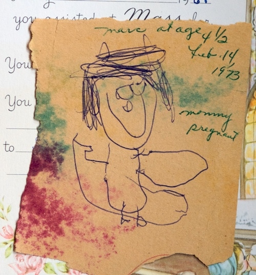 Mommy Pregnant – drawing by 4 1/2 year old Marc Arsenault