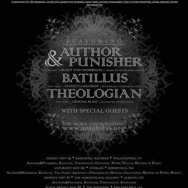Author & Punisher Bleak November East Coast Tour