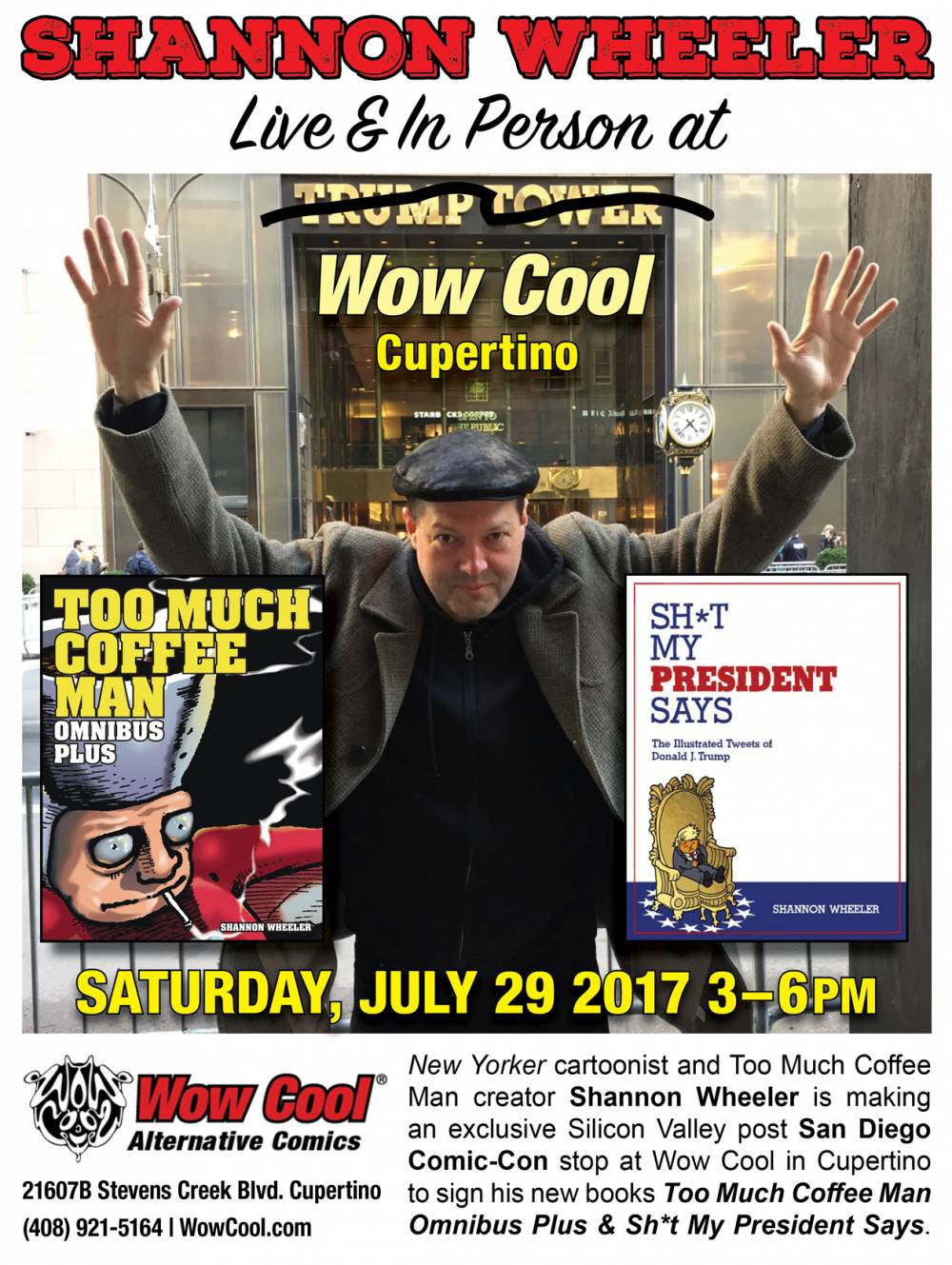 Shannon Wheeler Book Signing at Wow Cool July 29