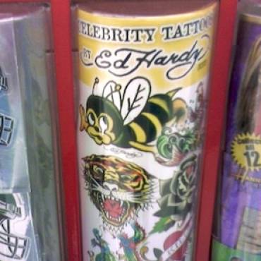 Don Ed Hardy tattoos at Toys ‘R’ Us