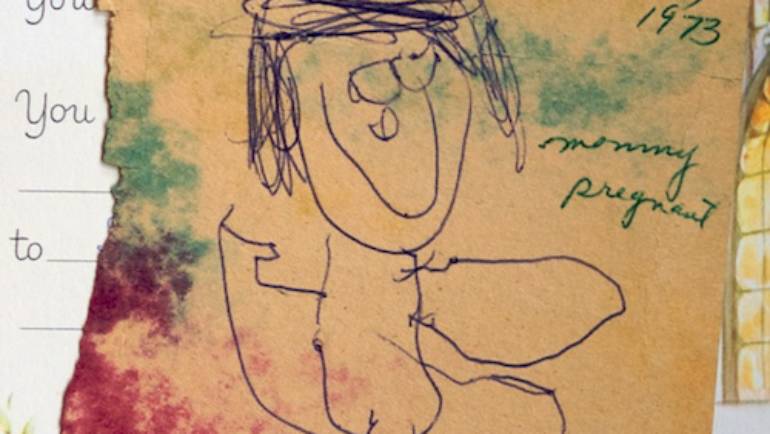 Mommy Pregnant – drawing by 4 1/2 year old Marc Arsenault