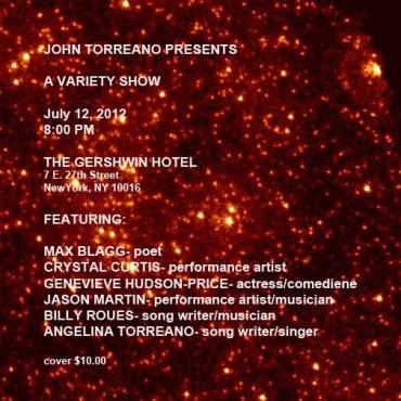 A Variety Show – The Gershwin Hotel – New York, NY – 07/12/12