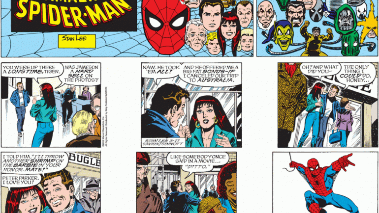 The Amazing Spider-Man Comic Strip Says Goodnight